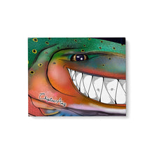 Load image into Gallery viewer, Trout fly fishing art Matte Canvas ChipteeAmz's art Rainbow trout fish wall art AT033