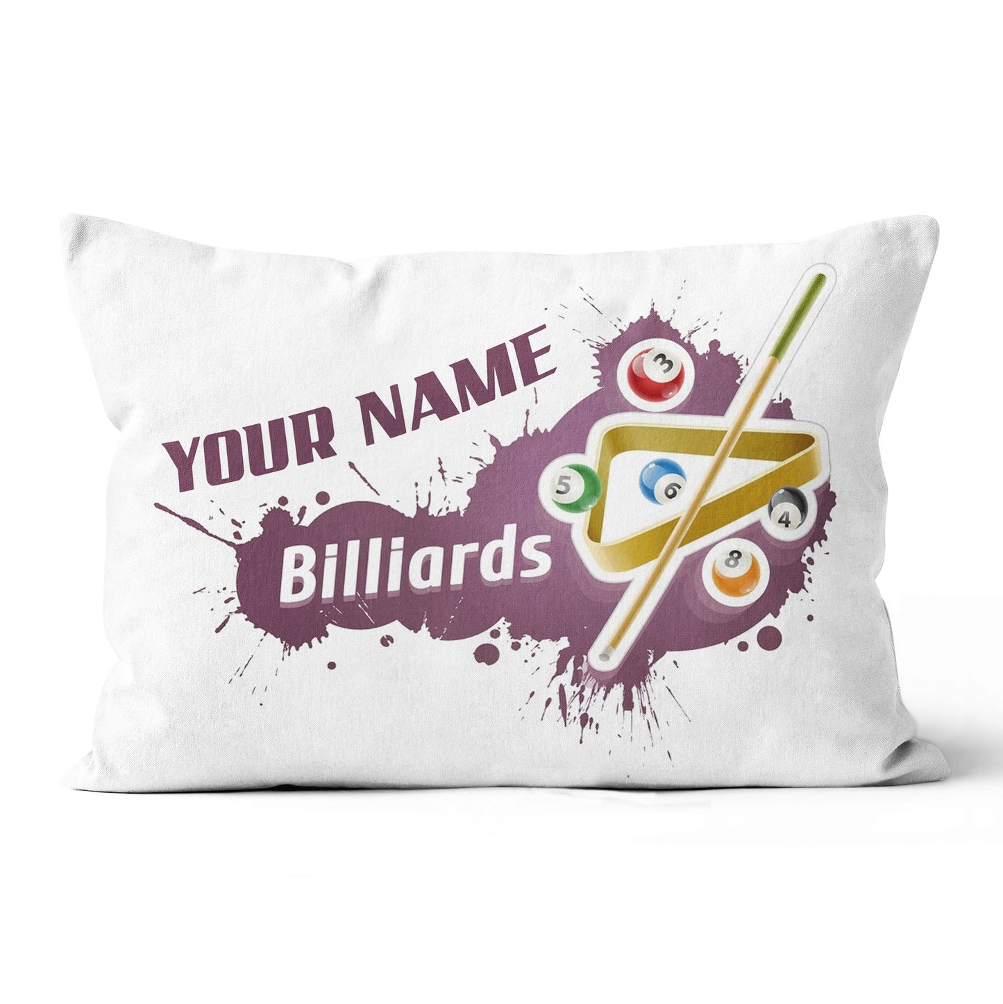 Personalized Billiard Balls Throw Pillow Custom Pillow Top Billiard Gift VHM0854