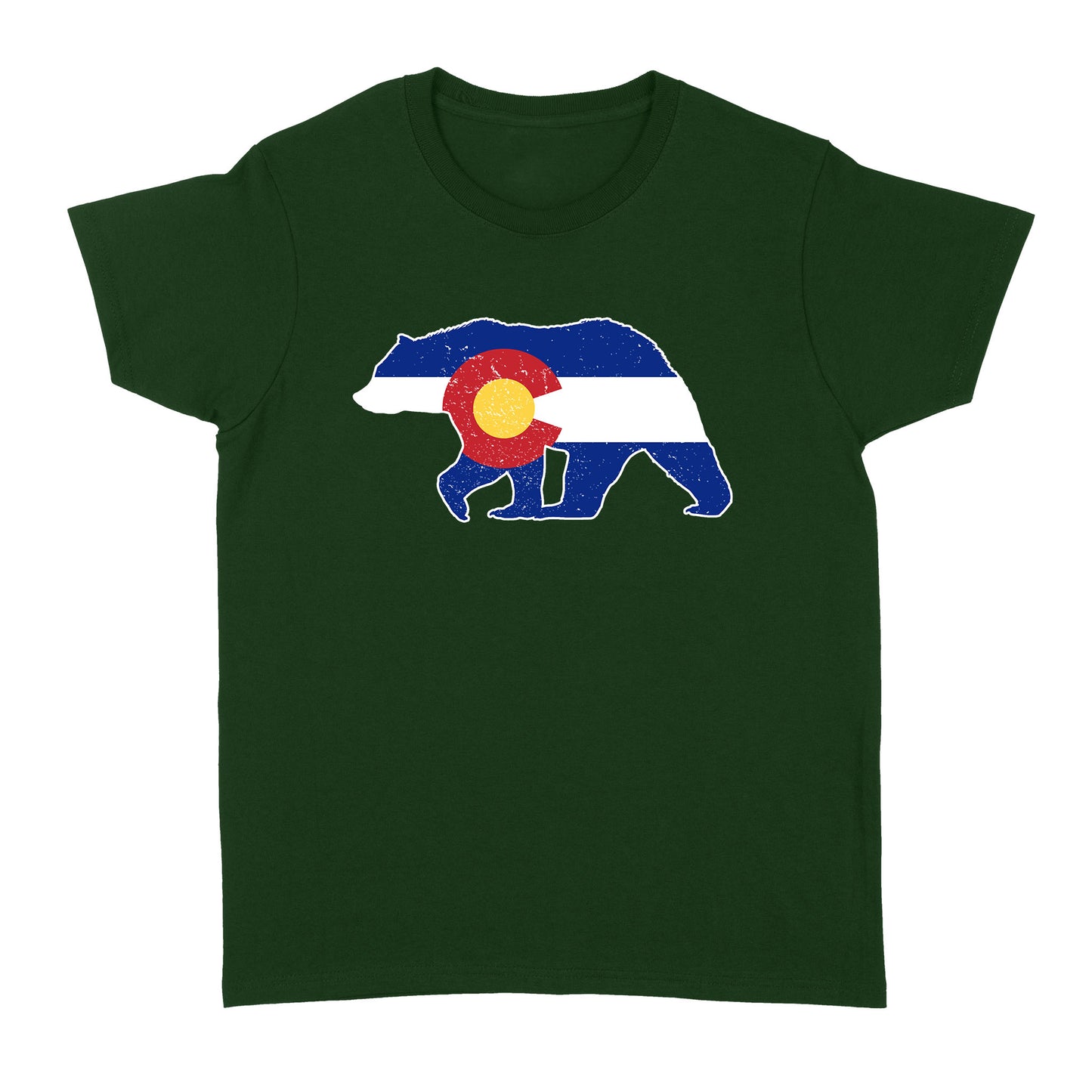 Colorado bear hunting Women's T-shirts, CO State Flag Bear Hunter - NQSD233