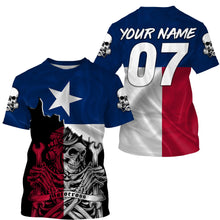 Load image into Gallery viewer, TX Texas flag motocross jersey custom name number UPF30+ adult&kid MX racing motorcycle racewear NMS959