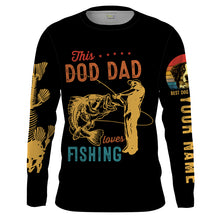 Load image into Gallery viewer, This dog dad loves fishing customize name and dog's photo UV Long Sleeve Fishing Shirts UPF 30+ TATS204