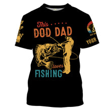 Load image into Gallery viewer, This dog dad loves fishing customize name and dog's photo UV Long Sleeve Fishing Shirts UPF 30+ TATS204