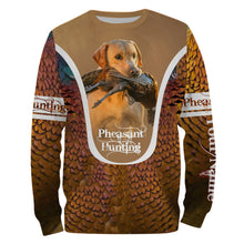 Load image into Gallery viewer, Yellow Labs Pheasant hunting dog Custom name All over print Shirts, Personalized hunting gifts FSD3997