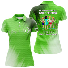 Load image into Gallery viewer, Custom funny women golf polo shirts multi-color we're more than just golf friends we're small gang NQS3661