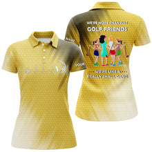 Load image into Gallery viewer, Custom funny women golf polo shirts multi-color we're more than just golf friends we're small gang NQS3661