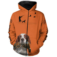 Load image into Gallery viewer, Irish Red & White Setter Dog Pheasant Hunting Custom name Orange Shirts for Upland hunters FSD3956