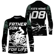 Load image into Gallery viewer, Father & Son Riding Partners Personalized Riding Jersey UV Racing Shirt Motocross Dirt Bike Dad| NMS518