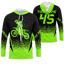Load image into Gallery viewer, MX Racing Jersey Personalized Motocross UPF30+ Adult&Kid Green Dirt Bike Riders Off-road Motorcycle| NMS676