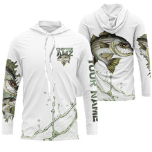 Load image into Gallery viewer, Striped Bass fishing scales custom name with funny striper ChipteeAmz's art UV sun protection shirts AT039