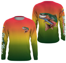 Load image into Gallery viewer, Trout fly fishing custom name with funny Trout ChipteeAmz's art UV protection shirts AT010