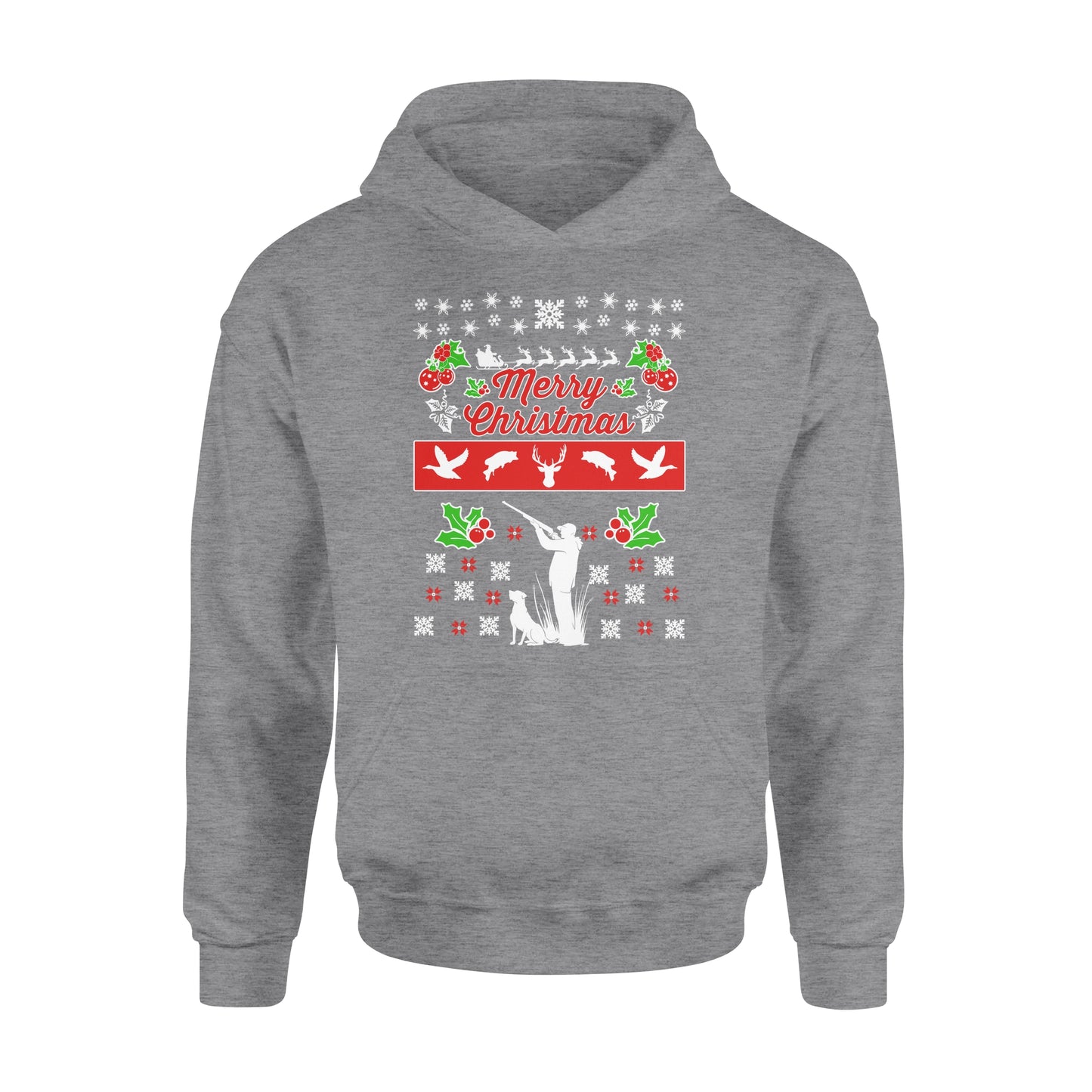 Merry Christmas Hunting standard Hoodie Hunting dog - Christmas gift ideas for hunter FSD585