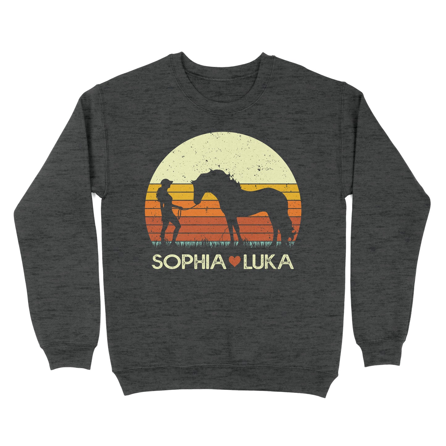 Customized name and horse name Horse Girl Shirt, Horse Lover Gift, Love Horses Shirt, gift for women D06 NQS2767 - Standard Crew Neck Sweatshirt