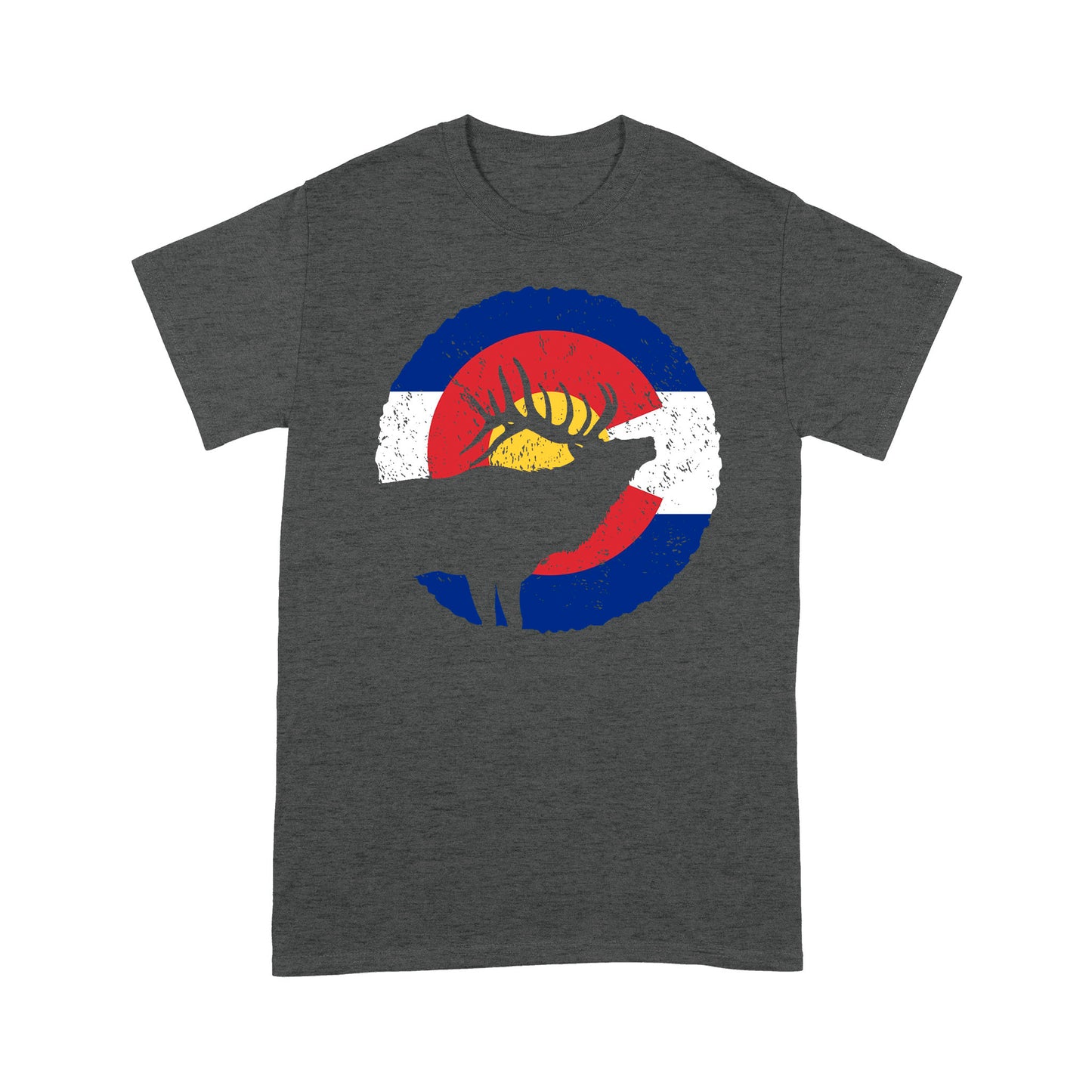 Colorado Elk Hunting T Shirts, CO State Flag Hunter - NQSD232