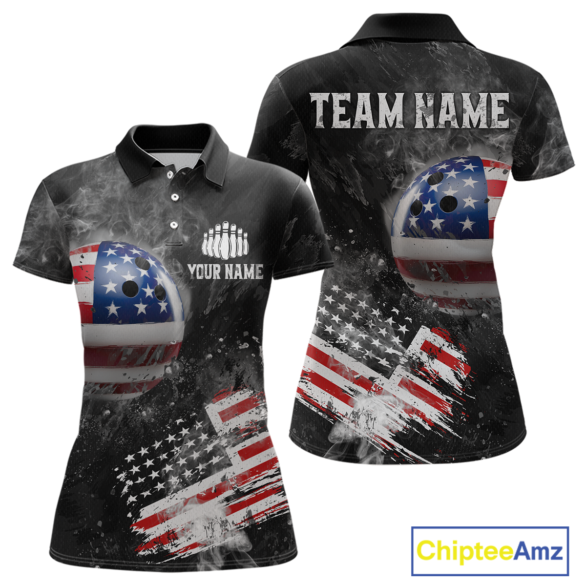 Custom American Flag Bowling Shirts Men Women Team Patriotic Bowling Jersey MBL84
