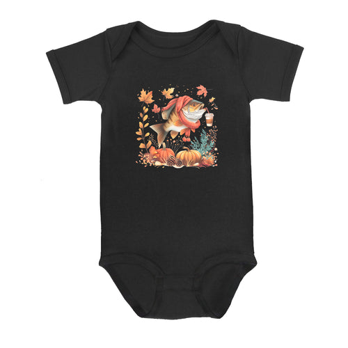 Cute Fish Enjoy The Autumn Fall Fishing Infant Fishing Shirts, Thanksgiving Baby Onesie IPHW7148