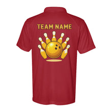 Load image into Gallery viewer, Bowling and beer custom team name Bowling Performance Polo shirt, bowling team jerseys D02 NQS9919