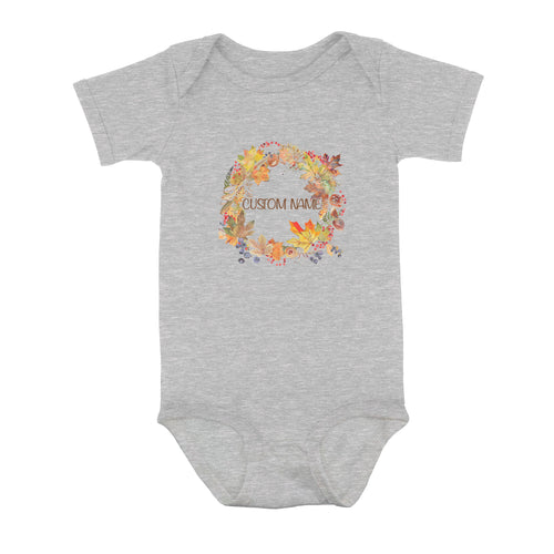 Custom Fall Fishing Infant Fishing Shirts, Fall Fishing Baby Onesie Thanksgiving Newborn IPHW7141