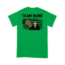 Load image into Gallery viewer, US Flag Dartboard Grunge Custom Name Shirts Dart Shirts For Men, Darts For Gift NYN0174