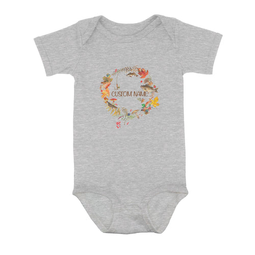 Custom Fall Fishing Infant Fishing Shirts, Fall Fishing Baby Onesie Thanksgiving Newborn IPHW7144