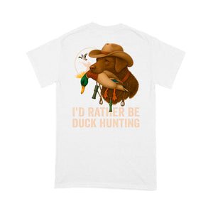I'd Rather Be Duck Hunting Chesapeake Bay Retriever Dog Men T-shirt FSD4707 D03