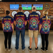 Load image into Gallery viewer, Custom Zen Frog Dart Shirts for Men Menditation Style Dart Jersey Polo &amp; 1/4Zip Dartboard Shirt DHT20
