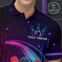 Load image into Gallery viewer, Neon Funny Family of Four Chicken Bowling Team Shirt for Men Bowling League Jersey QZT787