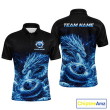 Load image into Gallery viewer, Ice Dragon Bowling Team Shirt Custom Bowling Jersey for Men Bowling Outfit QZT997