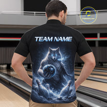 Load image into Gallery viewer, Custom Wolf Bowling Team Shirt for Men Bowling League Jersey Polo &amp; Quarter-Zip Bowling Shirt QZT880
