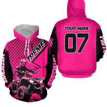 Load image into Gallery viewer, Custom Pink ATV Racing Hoodie UPF30+ Motocross Hoodie Men Women Extreme Riding Sweatshirt for Kids MHT200