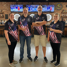 Load image into Gallery viewer, Custom American Eagle Dart Jersey for Women Dartboard Shirt Gift for Dart Players and Teams Polo &amp; 1/4-Zip DHT2