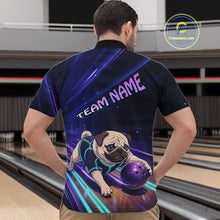 Load image into Gallery viewer, Funny Pug Dog Bowling Team Shirt for Men Custom Bowling Jersey Polo &amp; 1/4-Zip Bowling Unisex QZT908