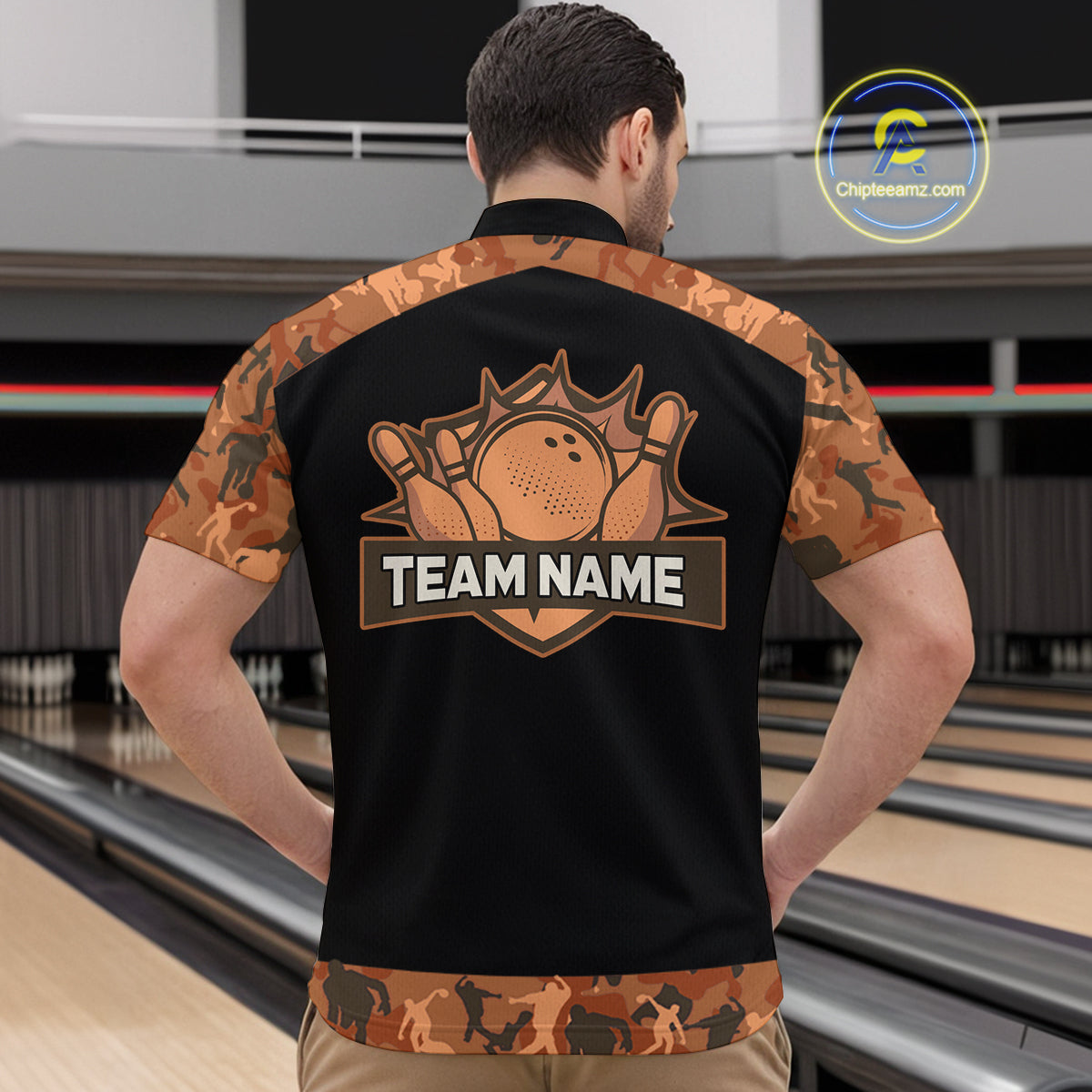 Tiger Bowling Shirt Custom Bowling Team Jersey for Men Bowling Outfit Polo & 1/4-Zip QZT772