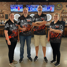 Load image into Gallery viewer, Custom Black &amp; Red Dart Shirt for Team Polo &amp; 1/4-Zip Dart Jersey for Women Dart Outfit Gifts DHT8