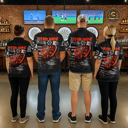 Custom Black & Red Dart Shirt for Team Polo & 1/4-Zip Dart Jersey for Men Dart Outfit Gifts DHT8