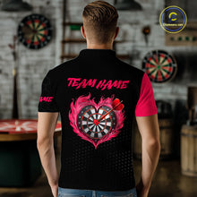 Load image into Gallery viewer, Personalized Pink Dart Shirt for Couples Valentine Dart Jersey for Men Dartboard Shirt for Team DHT9