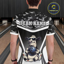 Load image into Gallery viewer, Custom Funny Cow Bowling Shirt for Men Camo Bowling League Jersey Polo &amp; Quarter-Zip QZT871