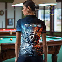 Load image into Gallery viewer, Custom Fire &amp; Ice Billard Shirt 8 Ball Billiard Jersey for Women Pool Shirt Billiard Outfit BHT34