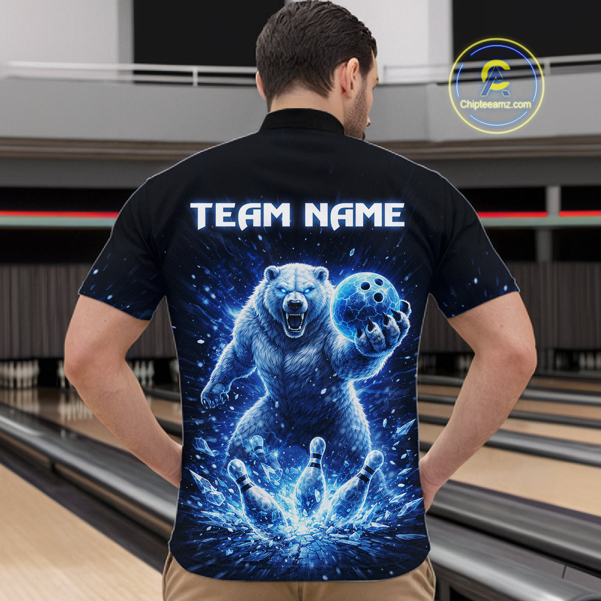 Custom Polar Beer Bowling Team Shirt for Men Ice Bowling Jersey Bowling Uniform Polo & Quarter-Zip QZT973