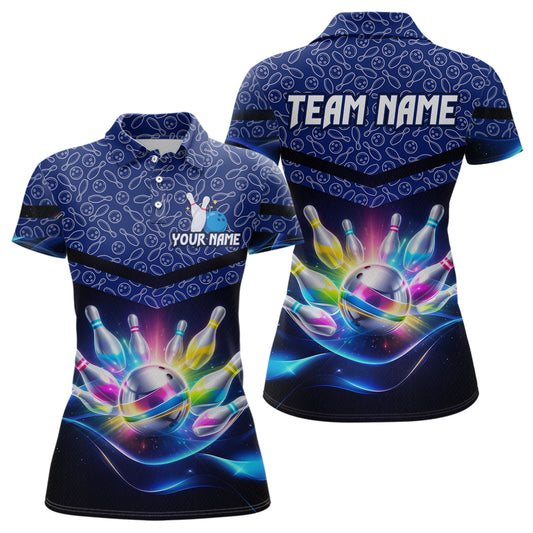 Personalized Bowling Team Shirt for Women  Polo & 1/4 Zip Bowling Jersey League QZT839
