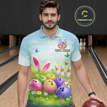 Load image into Gallery viewer, Funny Easter Bowling Shirt Custom Bowling Team Jersey for Men Bowling Outfit Polo &amp; 1/4 Zip QZT979