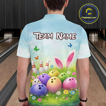 Load image into Gallery viewer, Funny Easter Bowling Shirt Custom Bowling Team Jersey for Men Bowling Outfit Polo &amp; 1/4 Zip QZT979