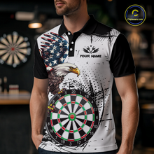Load image into Gallery viewer, Custom American Eagle Dart Shirs for Men Patriotic Dartboard Shirt Gift Dart Jersey DHT4