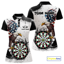 Load image into Gallery viewer, Custom American Eagle Dart Shirs for Women Patriotic Dartboard Shirt Gift Dart Jersey DHT4