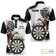 Load image into Gallery viewer, Custom American Eagle Dart Shirs for Men Patriotic Dartboard Shirt Gift Dart Jersey DHT4
