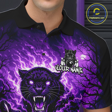 Load image into Gallery viewer, Custom Panther Bowling Shirt for Men Bowling Team Jersey Bowling Outfit Polo &amp; Quarter-Zip QZT970
