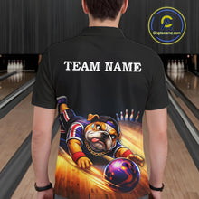 Load image into Gallery viewer, Funny Bulldog Bowling Shirt for Team Custom Polo &amp; 1/4 Zip Bowling Jersey for Men QZT913