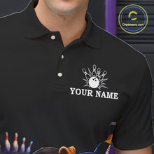 Load image into Gallery viewer, Funny Bulldog Bowling Shirt for Team Custom Polo &amp; 1/4 Zip Bowling Jersey for Men QZT913