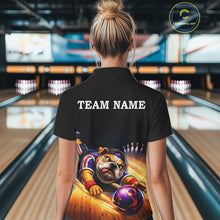 Load image into Gallery viewer, Funny Bulldog Bowling Shirt for Team Custom Polo &amp; 1/4 Zip Bowling Jersey for Women QZT913