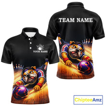 Load image into Gallery viewer, Funny Bulldog Bowling Shirt for Team Custom Polo &amp; 1/4 Zip Bowling Jersey for Men QZT913