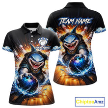 Load image into Gallery viewer, Personalized Funny Shark Bowling Team Shirt Bowling Jersey for Women Polo &amp; Quarter-Zip QZT948